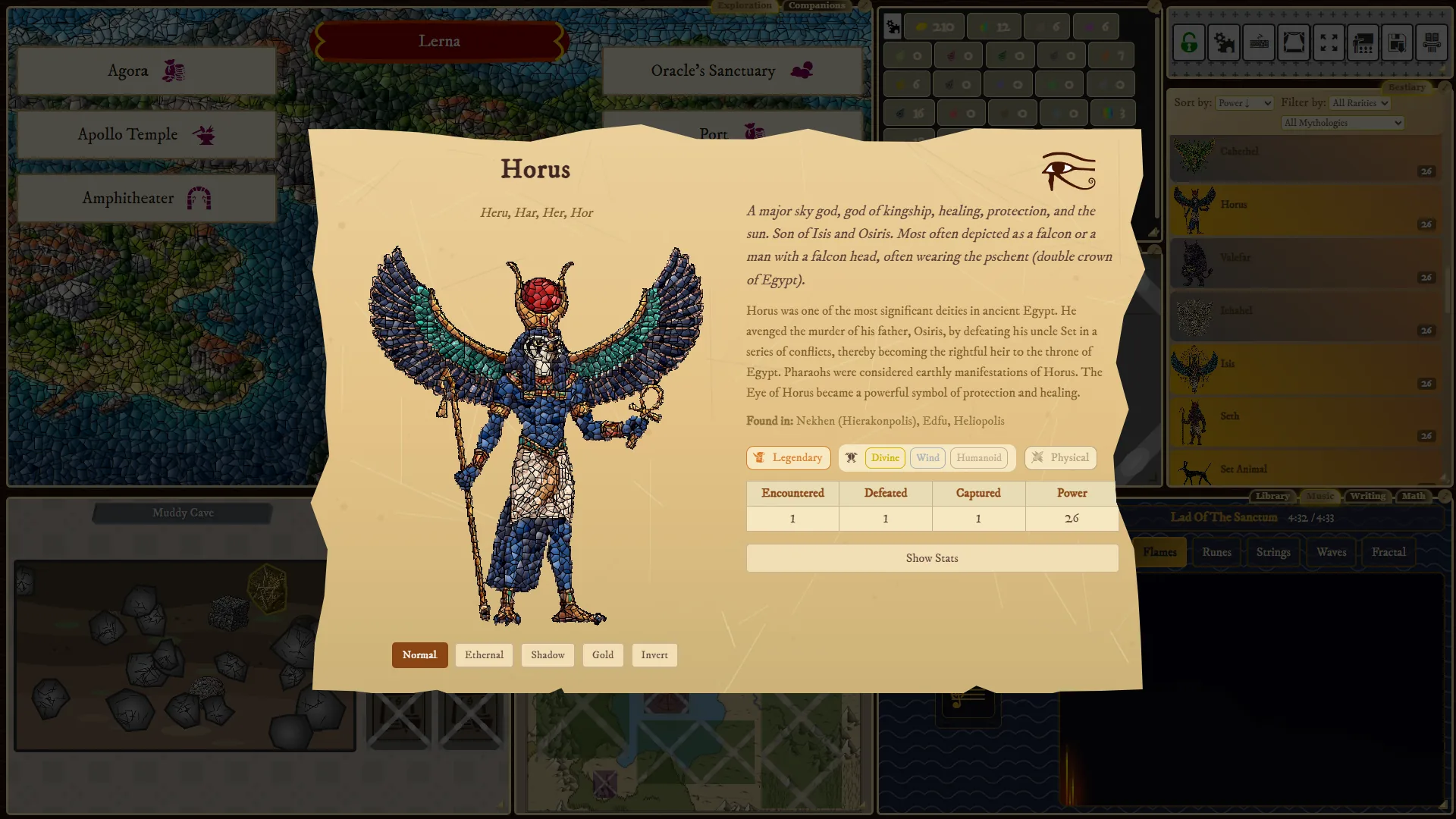 Myth Requiem - Screenshot 2 - Mythology Game Bestiary