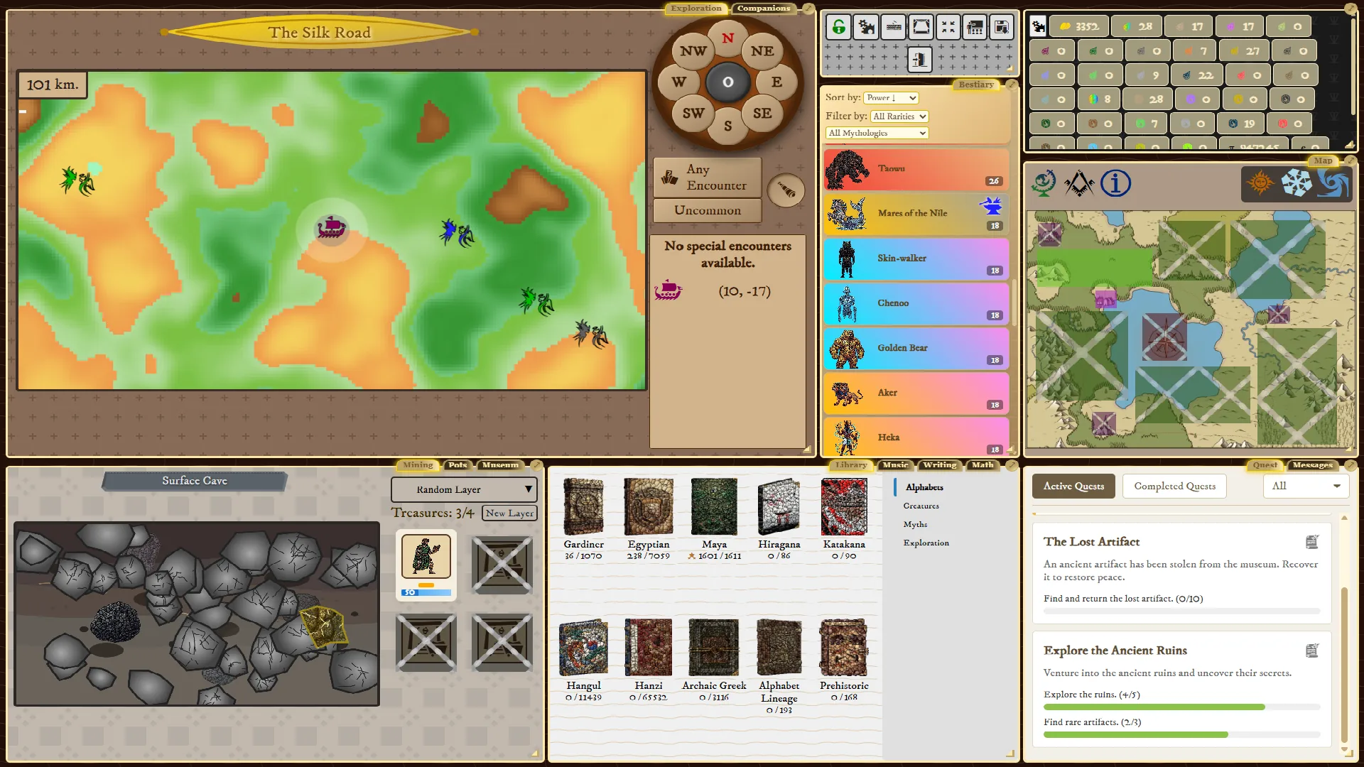 Myth Requiem - Screenshot 3 - Mythology Game Map